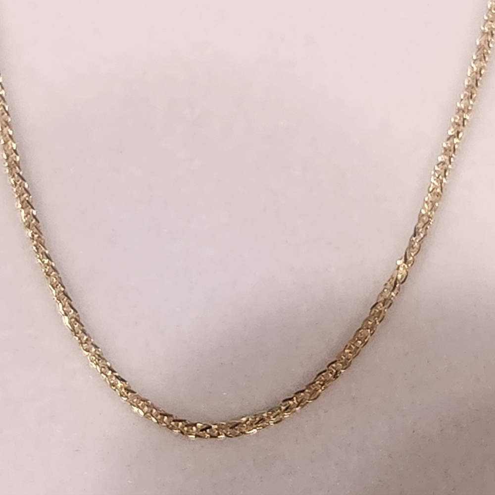 14k Gold Foxtail 0.9mm 18" Chain Necklace